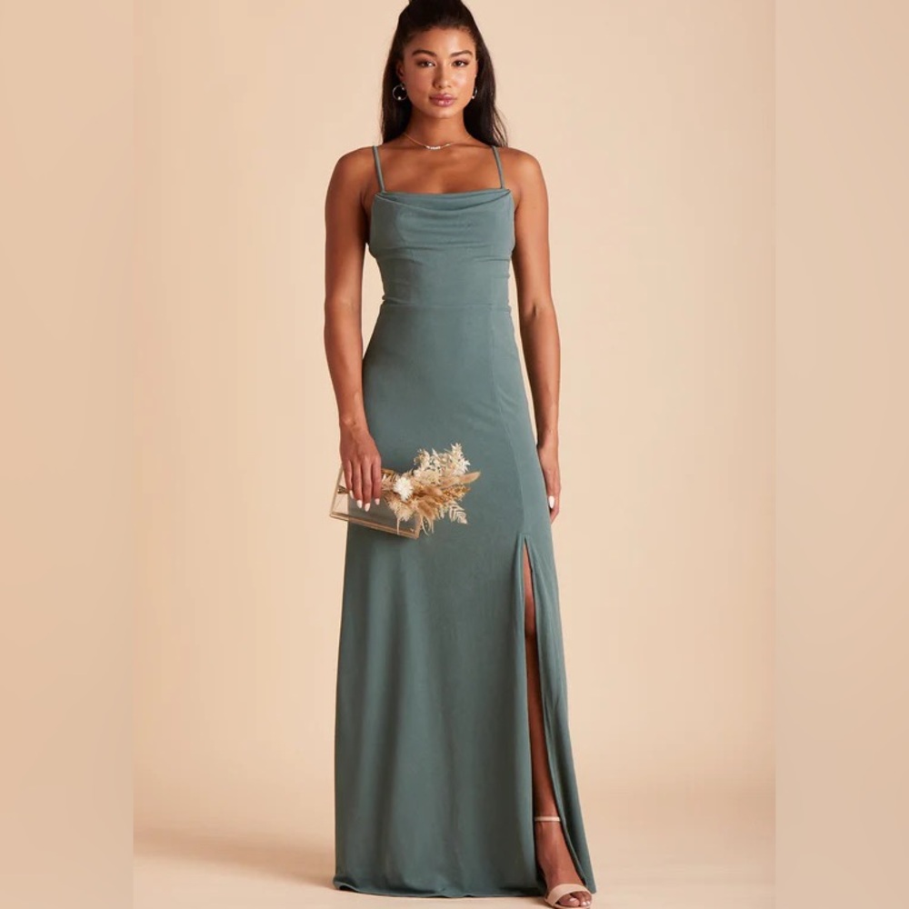 NWT Birdy Grey Dress ASH DRESS CREPE SEA GLASS Size Small Bridesmaid Best Seller